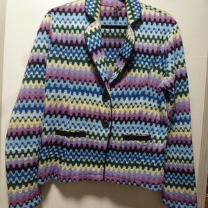 Stylish Light weight Colorful Stripe  RIC-RAC  Blazer NWOT Sz M